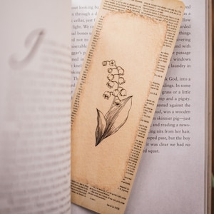 Birth Flower Bookmark, Laminated, Double-Sided image 2