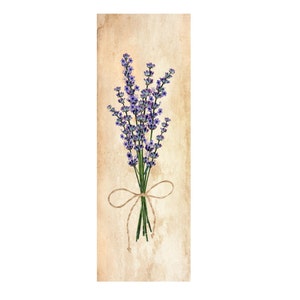 Lavender Wildflower Bookmark, Laminated, Double-Sided