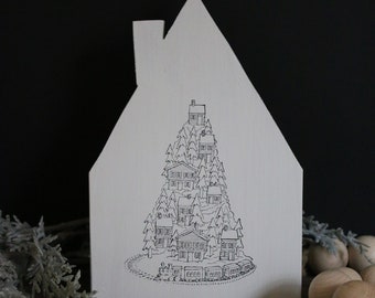 Wooden farmhouse (Christmas decoration)