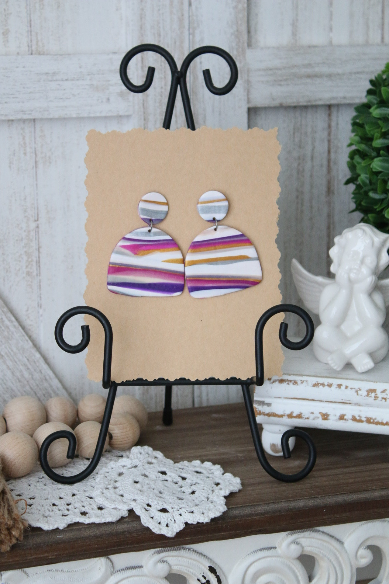 Polymer Clay Earrings "Sandra"