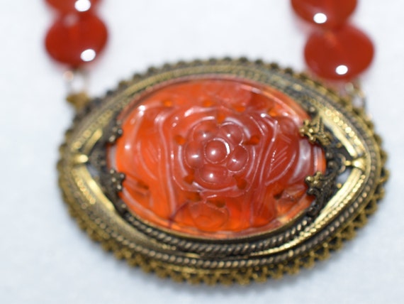 1930's Art Deco Carnelian Necklace