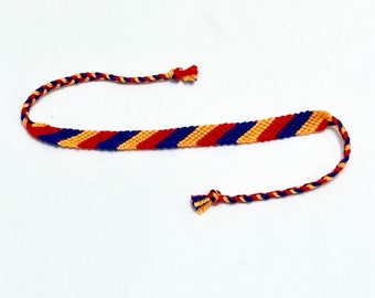 Friendship Bracelet, Armenian Flag, Armenian Handmade Friendship Bracelet, Armenian Tricolor