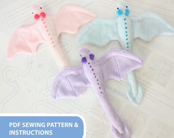Modello e istruzioni per il peluche Pocket Dragon
