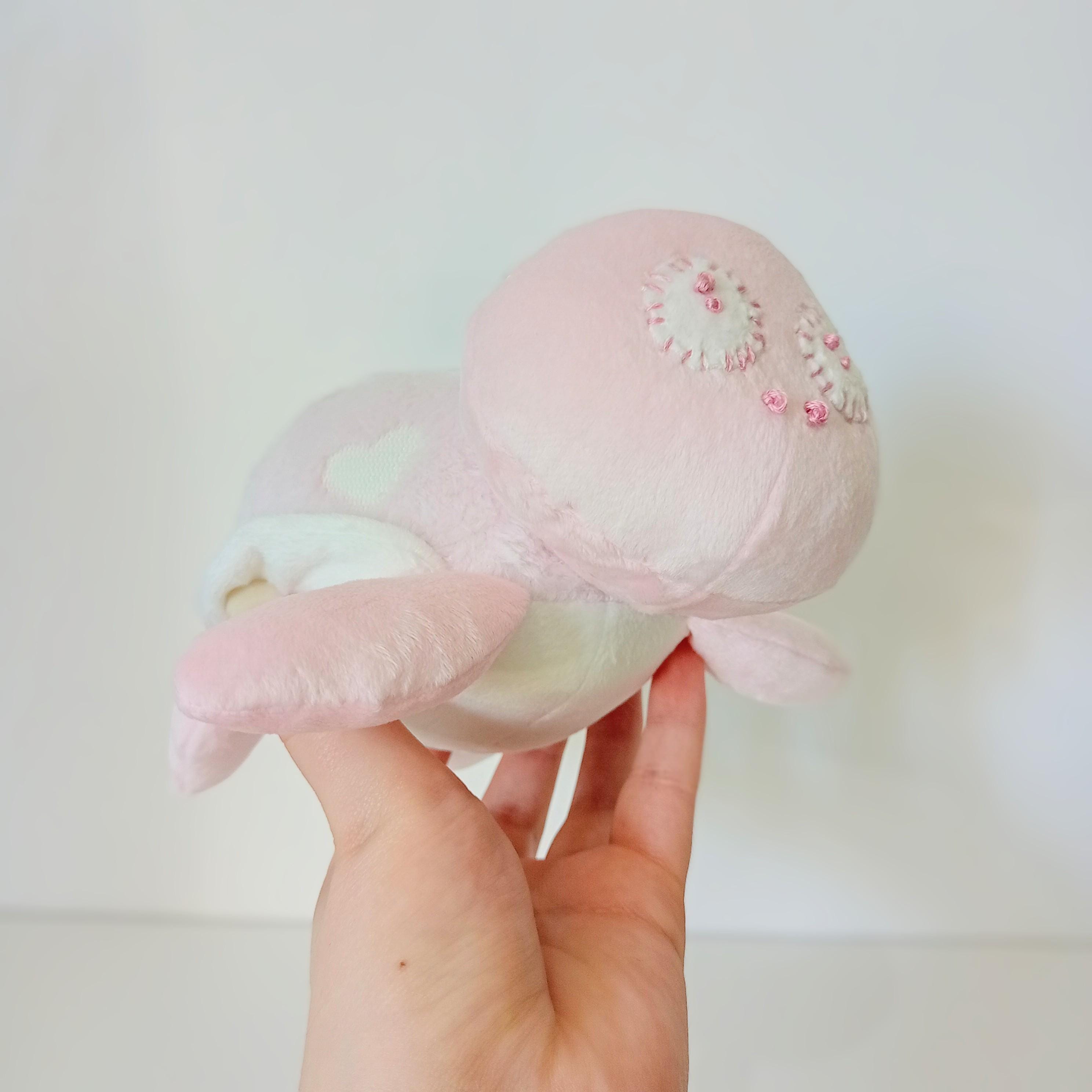 Pink Hearts Turtle Plushie (Glow in the Dark)