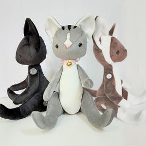 Custom Handmade Cat Plushie - Made to Order from Photo