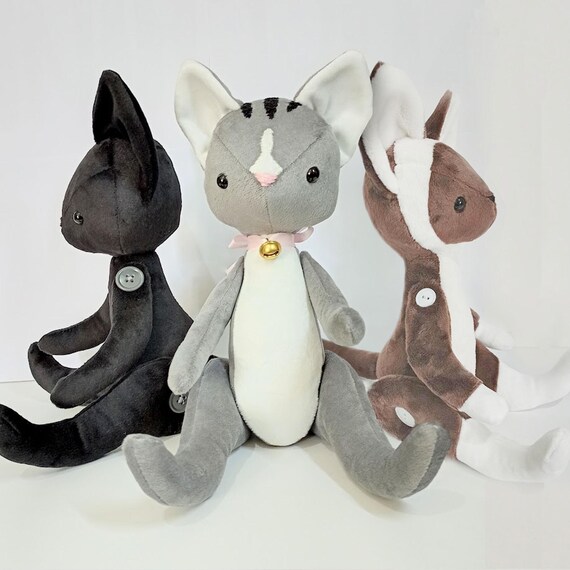 Custom Handmade Cat Plushie - Made to Order from Photo