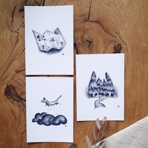 Lot 3 Cartes postales