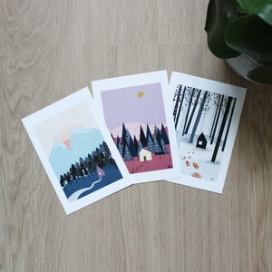 Lot 3 Cartes postales Cabin Lover