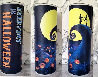 Everyday is Halloween Jack Sally Inspired Glow In the Dark 20oz Tumbler