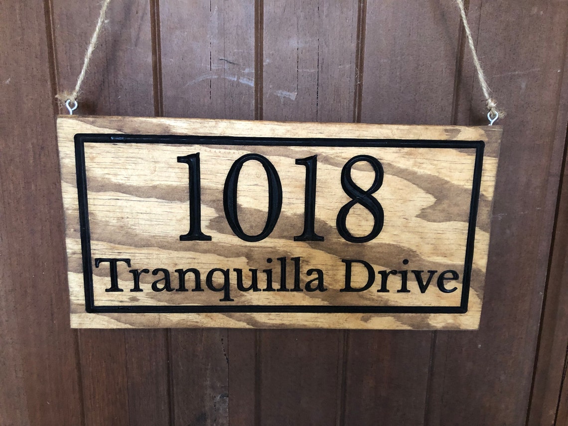 Street Address Custom Personalized Engraved Wooden Signs Etsy UK