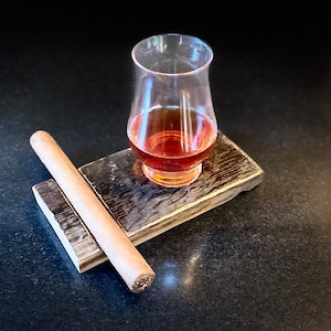 Whiskey Board + Cigar Rest (Reclaimed Barrel Stave)