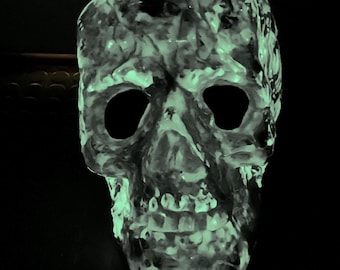 Glow in the dark large fibreglass skull