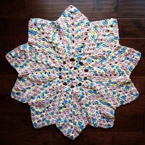 Super-Soft Crochet Baby Blanket - Bulky - Chenille Style - Shower Gift