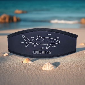 Scuba Dive Mask Strap Cover With Whale Shark Design / Water Sports / Snorkeling