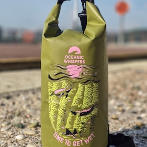 Waterproof Outdoor Rolltop Bag &#39;Kelp Forest&#39; 10L/15L, For Hiking, Scuba Diving, Kayaking