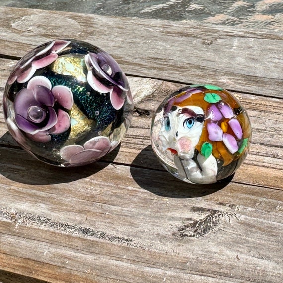 Handmade artisan glass collector's 2 pack