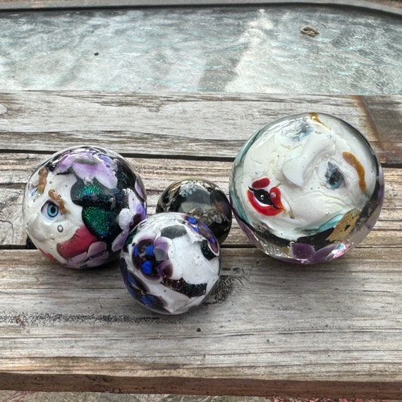 Handmade artisan glass collector's 4 pack