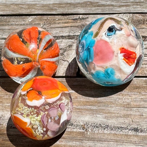 Handmade artisan glass collector's 3 pack