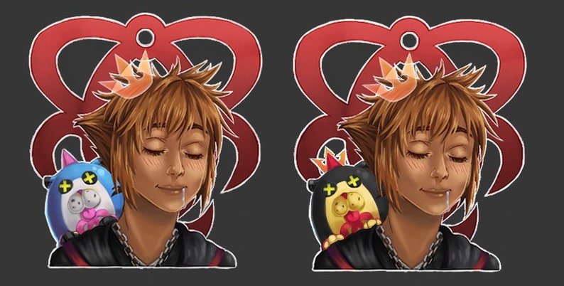 Sleeping King 3D 1.5 Double Sided Clear Acrylic Charm