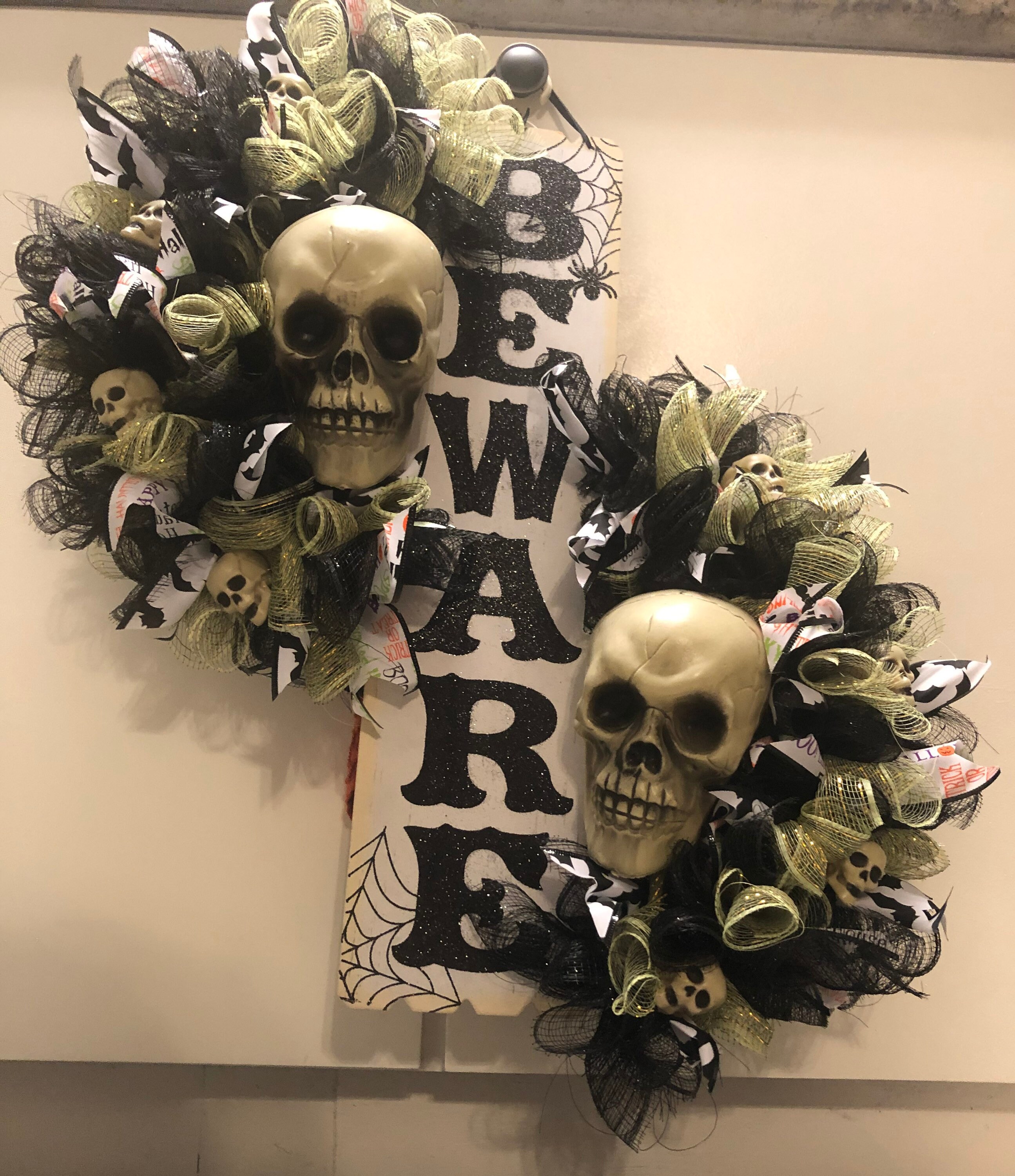 Halloween door wreath gift for horror fan fall wreath door Etsy