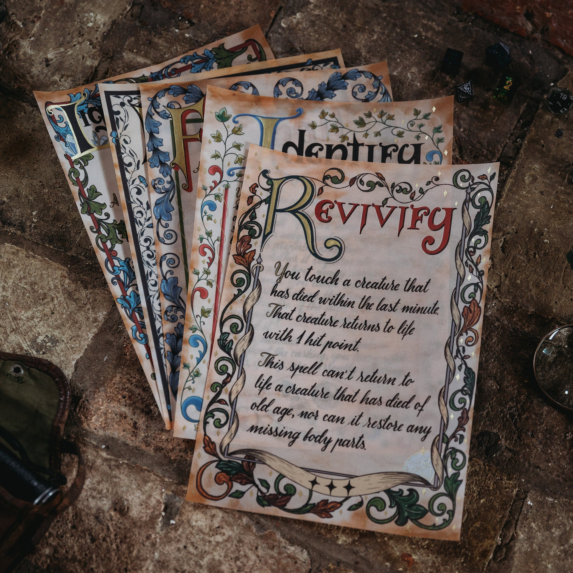 Dnd Spell Scroll Print Etsy