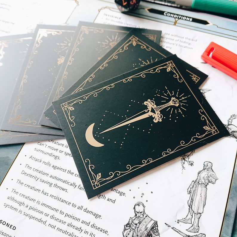 Wipeable blank D/&D item cards ttrpg accessory