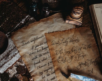 A custom handwritten D&D prop, TTRPG accessory, personalised letter