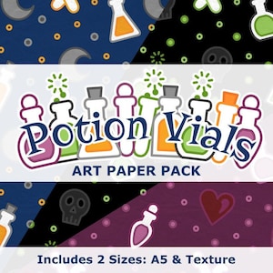 Potion Vials Art Paper Pack (Digital)
