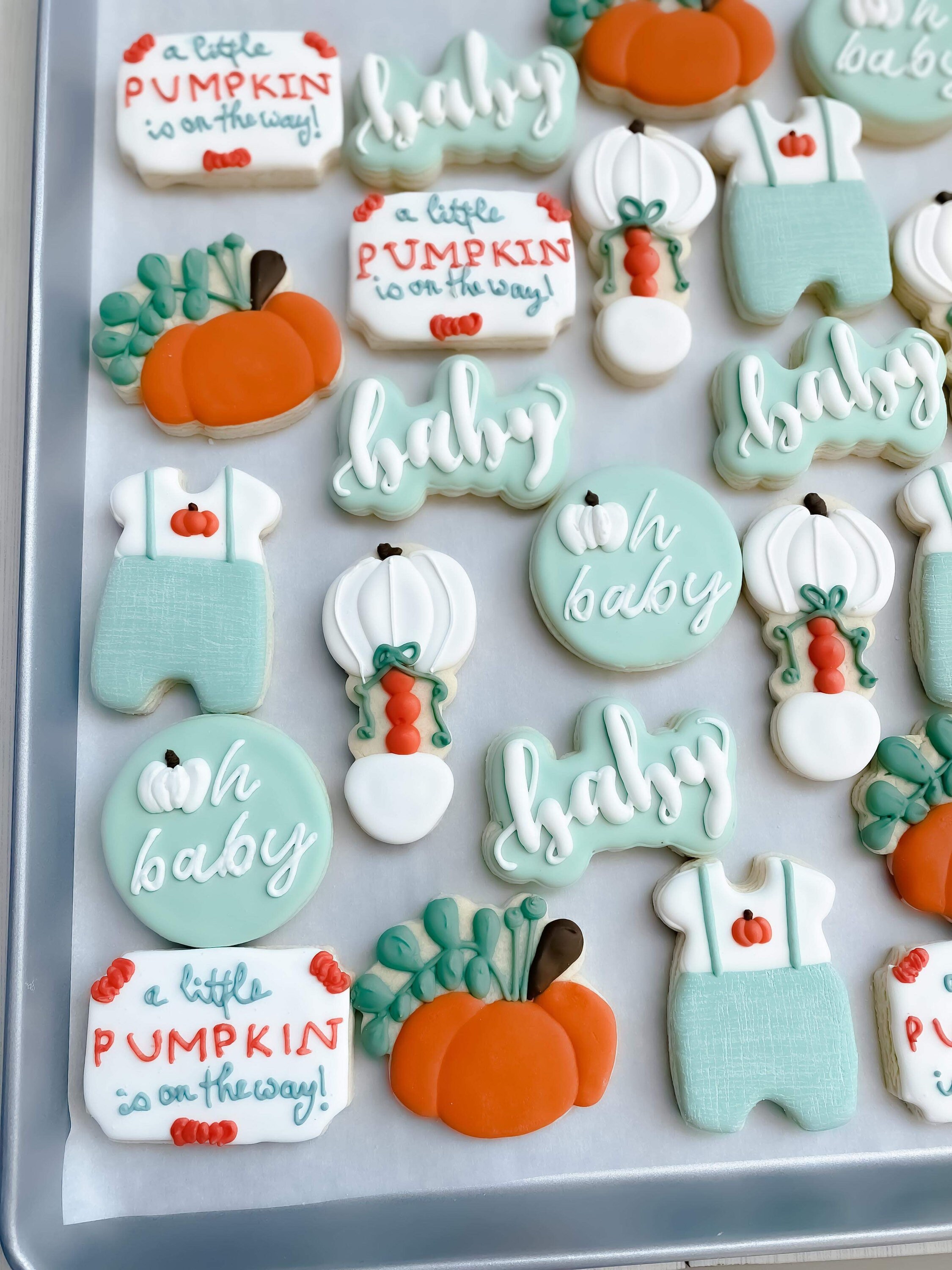 Fall Baby Shower Pumpkin Cookies FREE SHIPPING Etsy