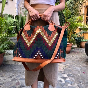 Sac de jour Chalina en tissu guatémaltèque