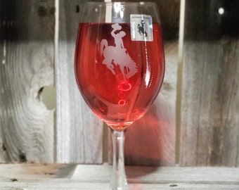 Wyoming State Stemless Wine Glass Wyoming Wine Glass Wyoming Fan Gift Wyoming Gift