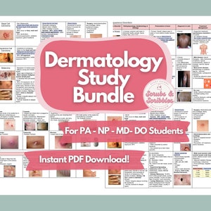 Dermatologie Studienführer | PA Schule lernen | Klinische Medizin | Medizin-Student |  nP Bretter |  PFLICHT |  Hauterkrankungen