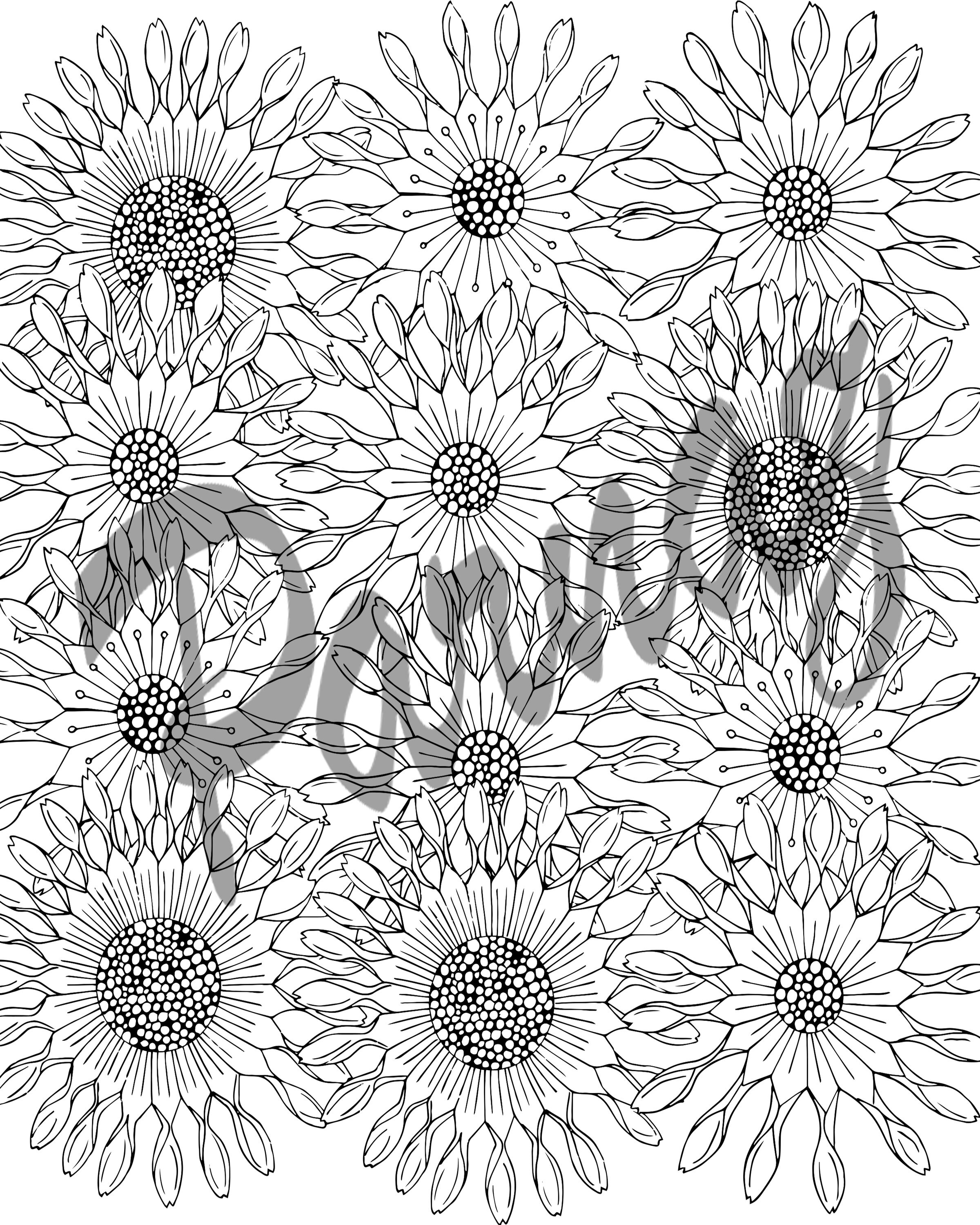 Printable Coloring Page Adults PDF / JPG Instant Download - Etsy