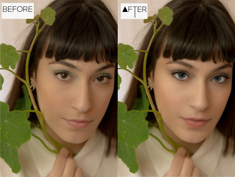 Eye Colour Change, Eye Enhancement digital Photo Editing Etsy