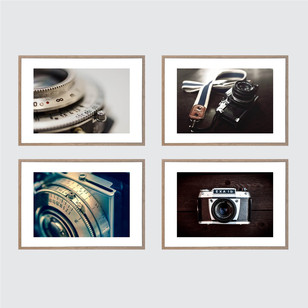 Vintage Cameras Photography Set of 4 Camera Canvas Camera Etsy