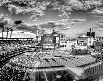 Digitial*****Detroit Baseball Stadium, Detroit Tigers Baseball, Tigers Print, Detroit Tigers Canvas, Photography Stadium PRINTABLE