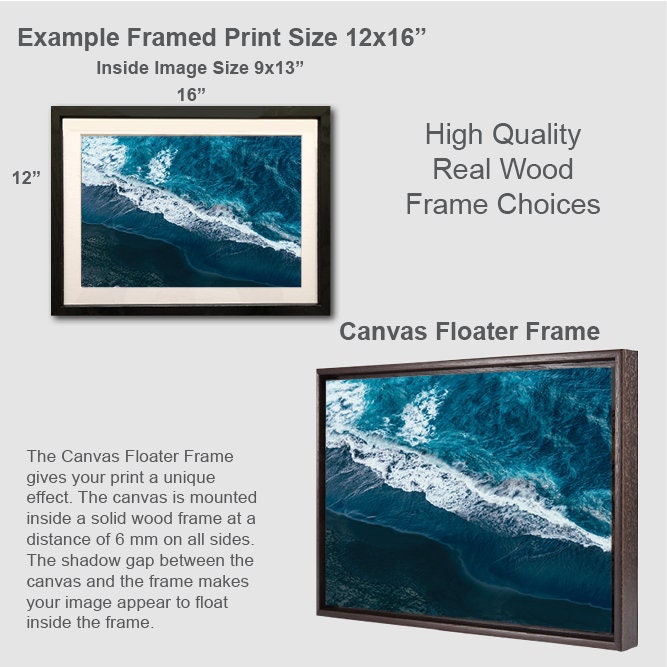 Add a Frame to Our 12x16 16x20 20x30 Prints and Canvases 