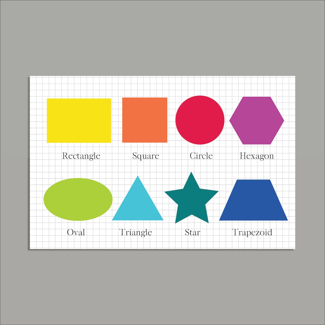 Shapes Placemat Dry Erase Placemat Educational Placemat Etsy