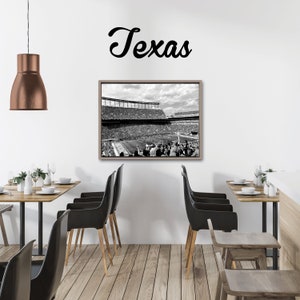 UT Football Stadium Print, University of Texas Football Art, Longhorns Football Canvas, UT Stadium Football Print