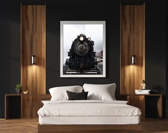 Vintage Steam Train Print: Locomotive Wall Art