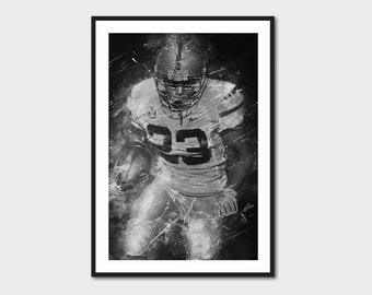 Football Print, Football Art, Football Canvas, Football Print, Football Wall Art, Football Decor, Football Wall Decor, Teen Boy Room