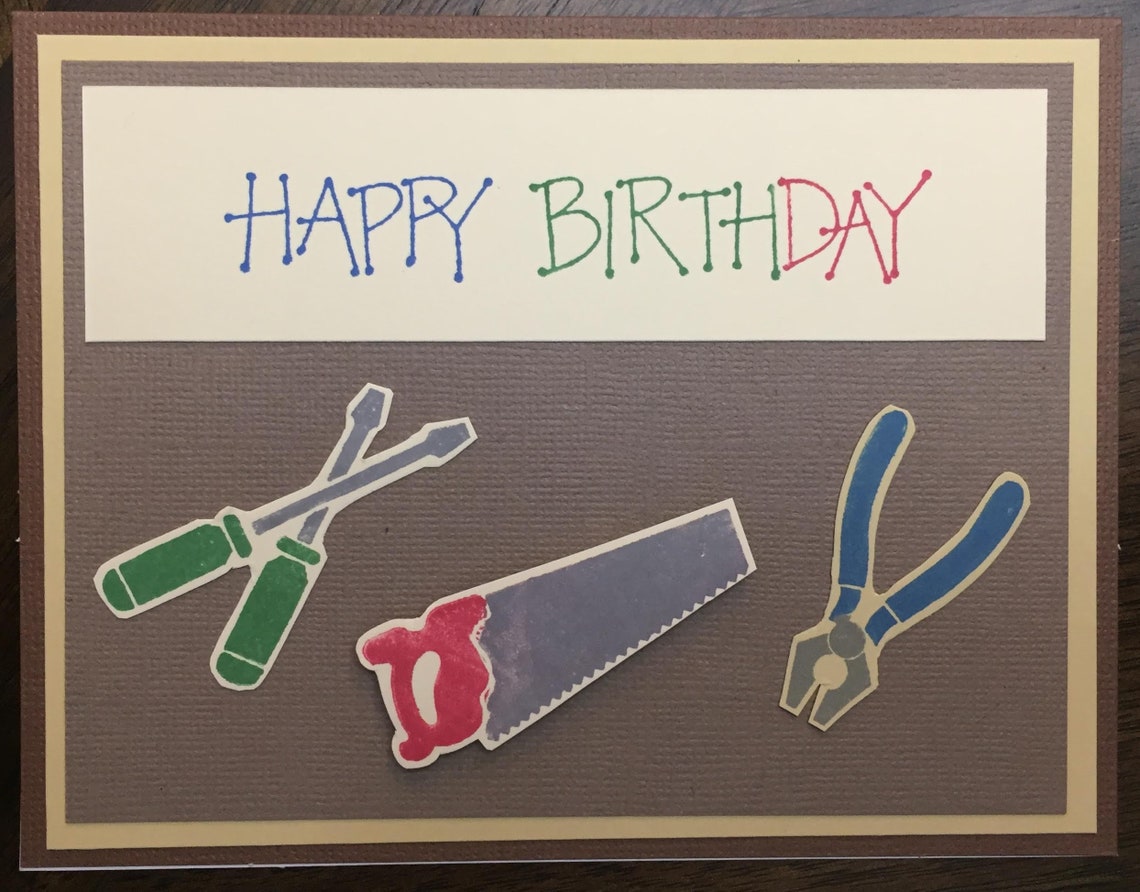 Mr. Fix It Birthday Cards | Etsy
