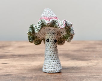 Small Crochet Mushroom, Fungi Stuffed Animal,  Crochet Plushie Mushroom Toy, Plush Stuffed Mushroom, Birthday Gift for Boy or Girl