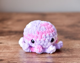 Small Crochet Stuffed Octopus Plush, Octopus Plushie Toy, Stuffed Animal Sea Creature, Stuffed Toy for Boy or Girl