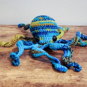 Crochet Octopus Plush, Stuffed Animal Octopus Plushie, Crocheted Sea Creature Toy, Handmade Gift for Boy or Girl,