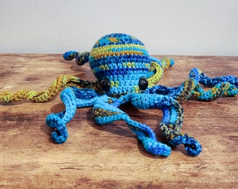 Crochet Octopus Plush, Stuffed Animal Octopus Plushie, Crocheted Sea Creature Toy, Handmade Gift for Boy or Girl,