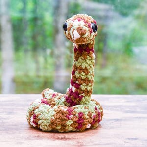 Crochet Cobra Snake Plush, Toy Snake Plushie, Stuffed Animal for Kids or Adults, Child&#39;s Birthday Gift