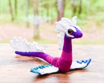 Sea Dragon Stuffed Animal, Crochet Dinosaur Plush, Loch Ness Monster toy, Dino toy, Dinosaur Amigurumi, Crochet Stuffed