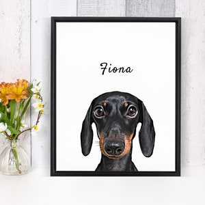 Personalised pet portrait from photo , custom pet print , dog lover gift , pet memorial gift , gift for her , DIGITAL FILE IN 24 hour