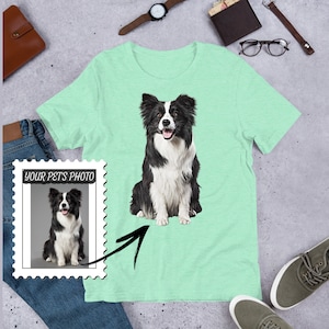 custom dog lover tshirt gift for dog mom or dad, Custom illustrated Dog T-shirt, unisex pet tshirt for cat lovers, personalised gift